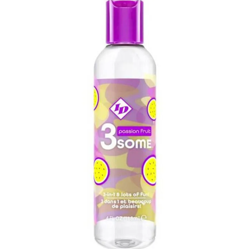 Id 3SOME - Passion Fruit Smaksatt 3-i-1 Intimglidmedel | 4 fl oz