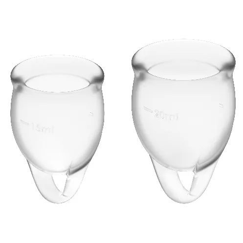 Satisfyer Feel Confident Menskopp Set – Transparent 15 ml & 20 ml (Twinpack)