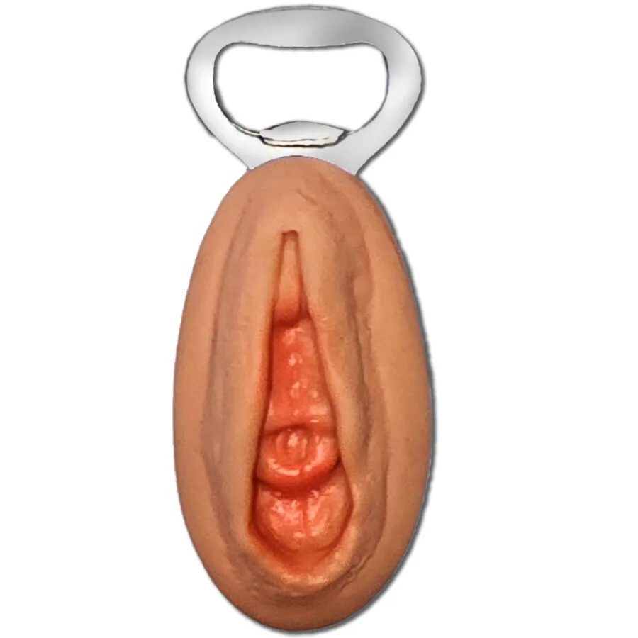Diablo Picante - Noveltyflasköppnare i Vaginalform, Naturlig Hudton
