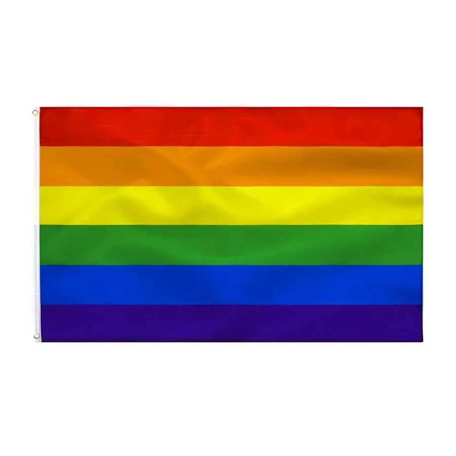 Pride Regnbågsflagga – 90 x 150 cm | Livfull HBTQ+ Celebrationsflagga med Sex Ränder