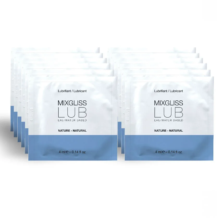 Mixgliss Natural Water-Based Lubricant – 12 Single-Dose Sachets of 4 ml