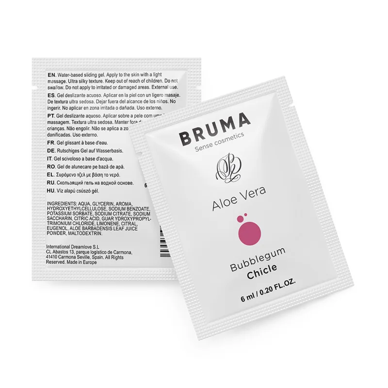 Bruma - Aloe Vera Vattenbaserat Intimt Glidmedel Tuggummismak 6 ml