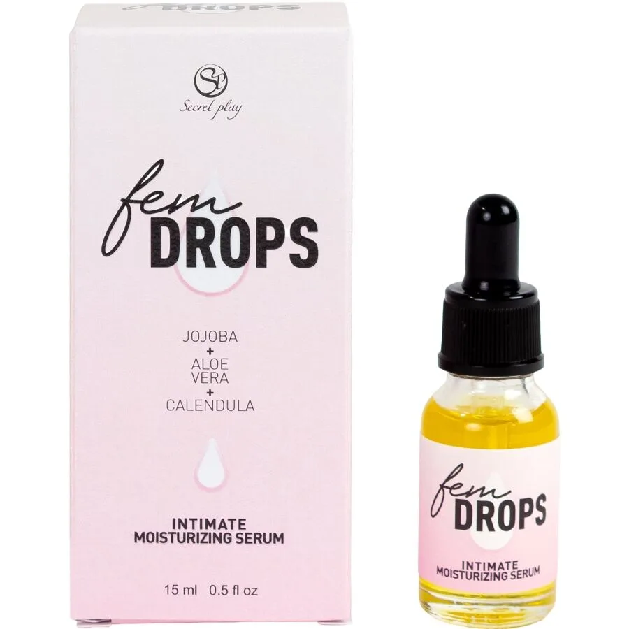 Secretplay Fem Drops Intimt Fuktgivande Serum 15 ml – Hydrerande Vulvavårdsserum för Känslig Hud