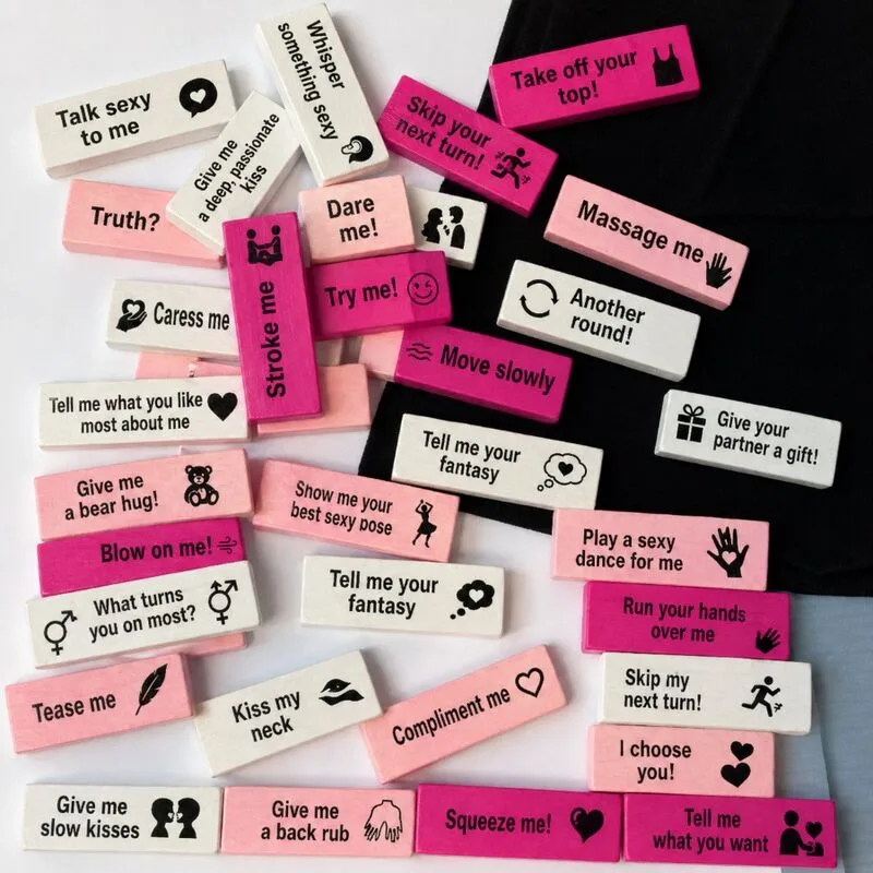 Diablo Picante - Bag of 16 Love Blocks Couples Intimacy Game - English Version