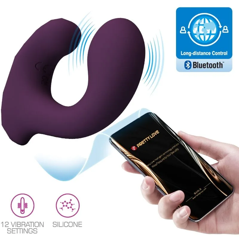 Pretty Love Billy App-Styrd Parvibrator med Dubbla Motorer – Lila