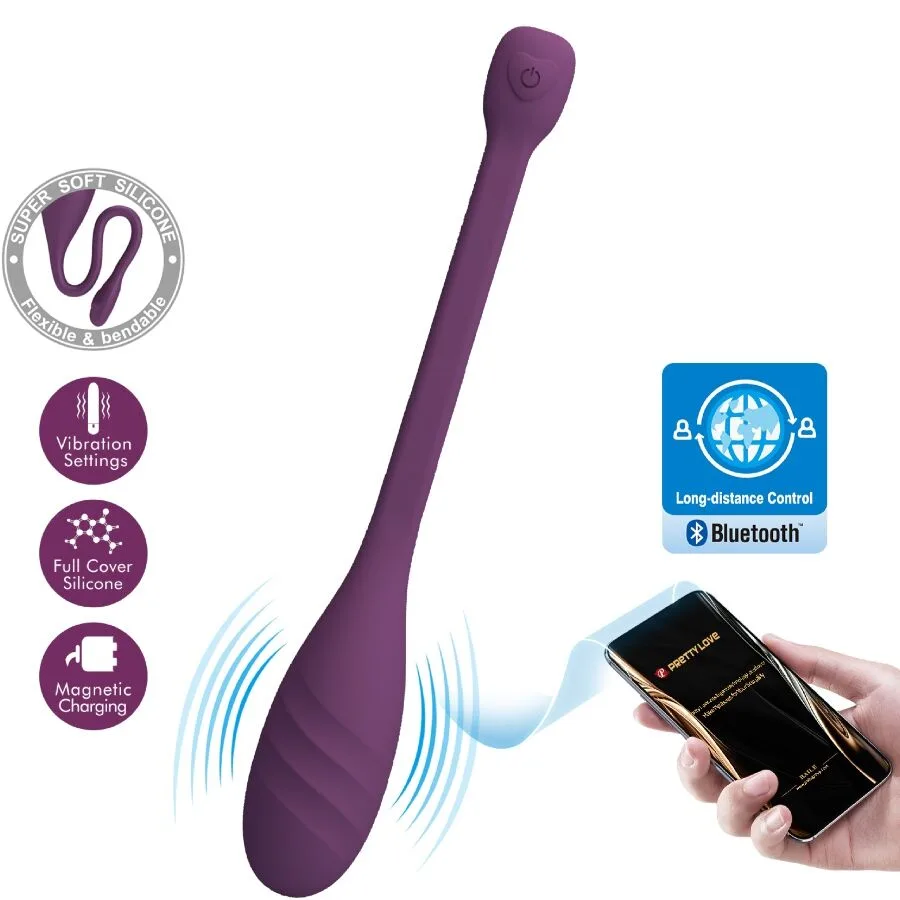 Pretty Love Leviathan Appkontrollerad Bärbar Intern Vibrator – Lila