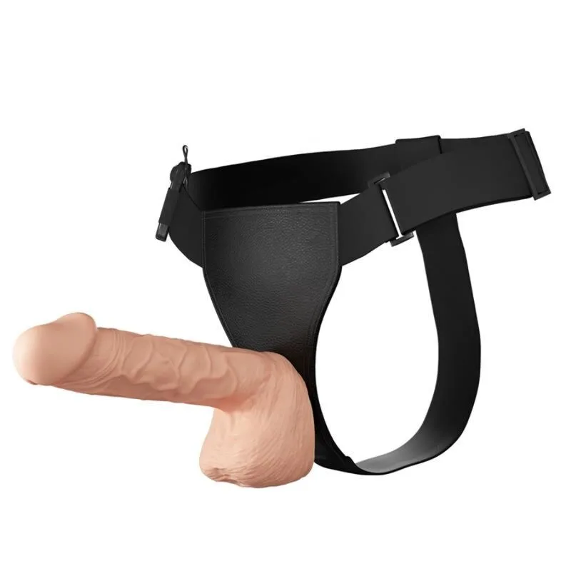 Baile Ultra Passionate Vibrerande Strap-On Sele med Realistisk Dildo 26 cm – Naturlig