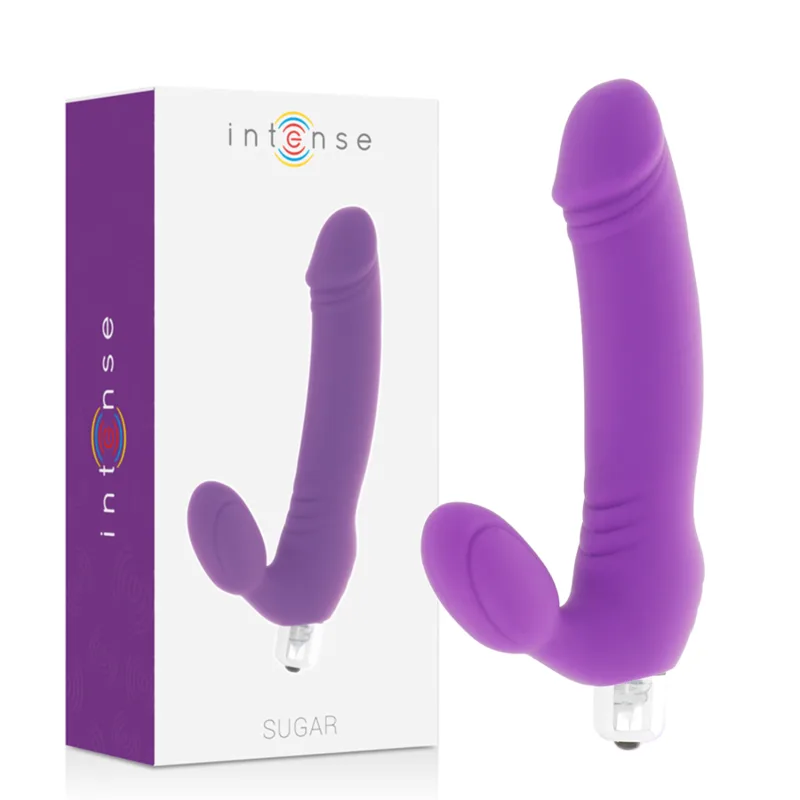 Intense Sugar Sjuhastighets Vibrerande Dildo i Silikon – Lila