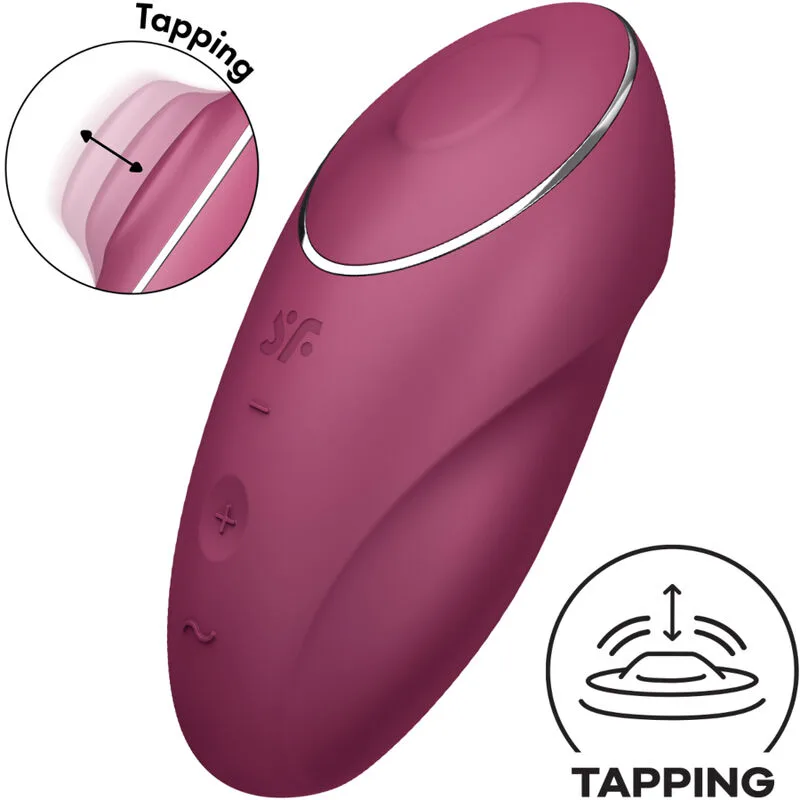 Satisfyer Tap & Climax 1 Lay-On Vibrator – Red