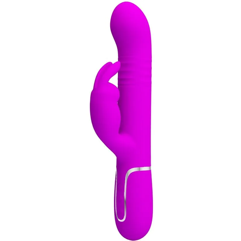 Pretty Love Coale Rabbit Vibrator with Rotating Pearls – Violet