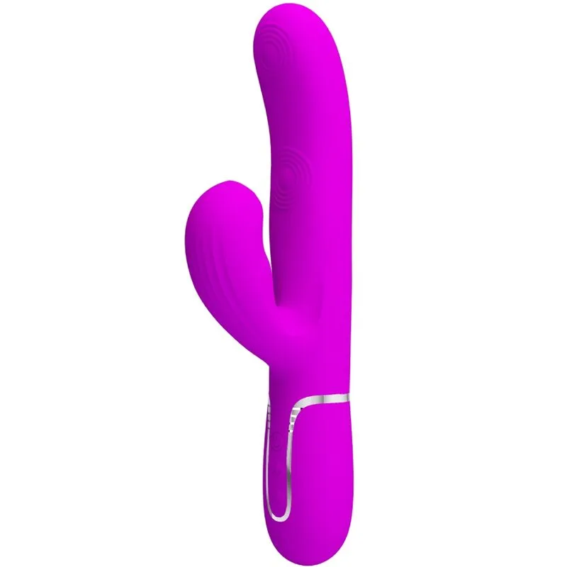 Pretty Love Perlita Multifunktion 3-i-1 G-punkts- & Klitorisvibrator med Kanindesign – Violet
