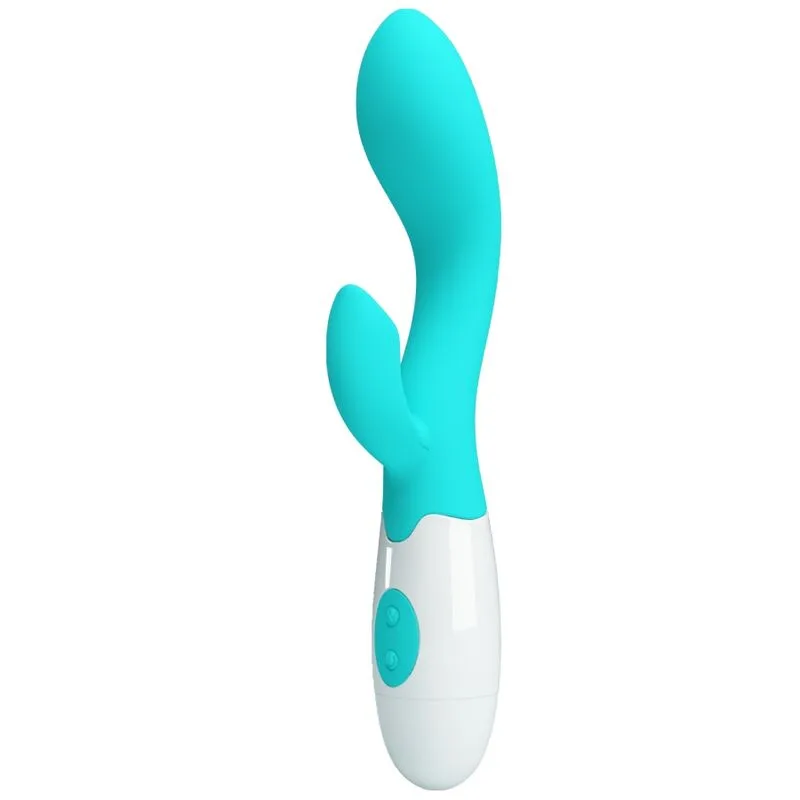 Pretty Love Brighty G-spot & Klitoris Dual Stimulering Vibrator – Aqua Green