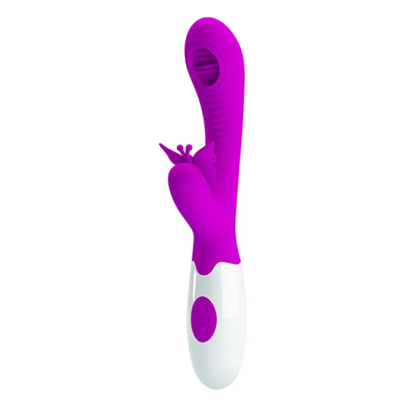 Pretty Love - Moth Slickande & Vibrerande Rabbit Vibrator i Lila