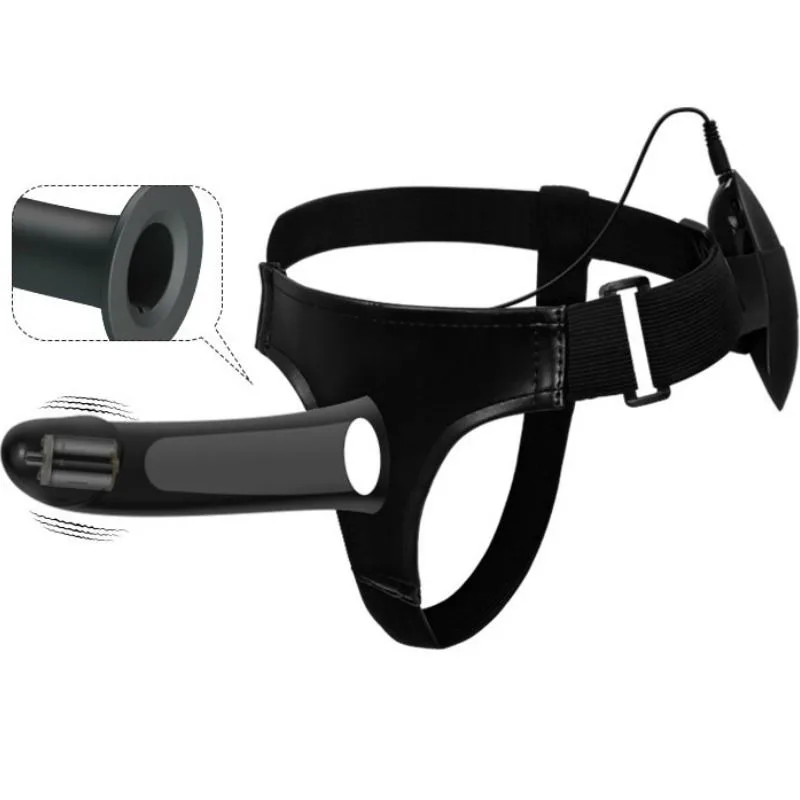 Pretty Love Vito Ihålig Strap-On Dildo med Vibration - 17,3 cm