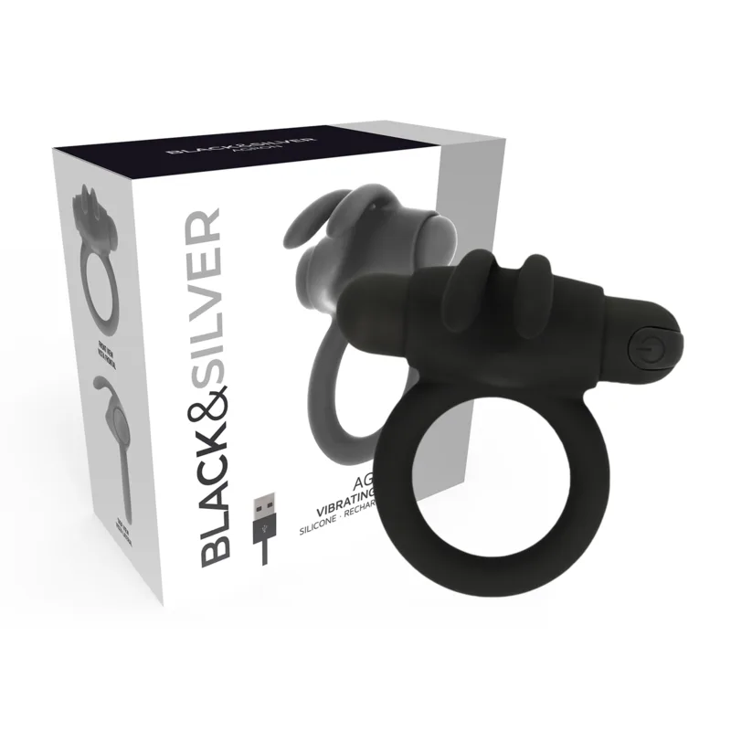 Black&Silver - Agron Ring 2.0 Vibrerande Penisring