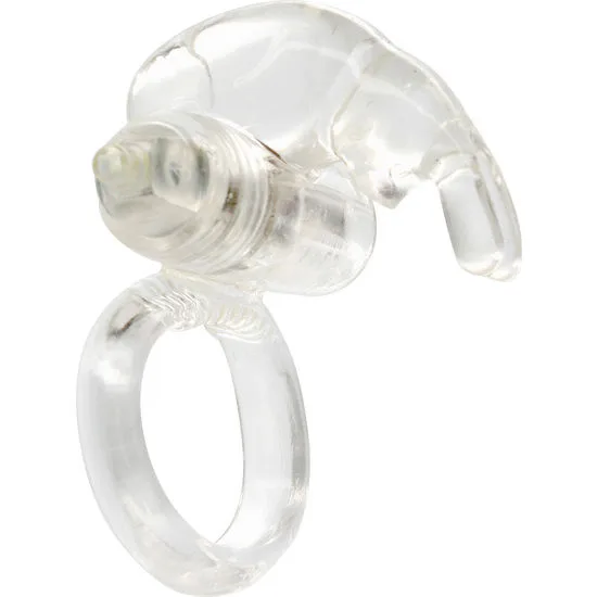 Seven Creations - Transparent Vibrerande Penisring med Klitorisstimulator i Silikon