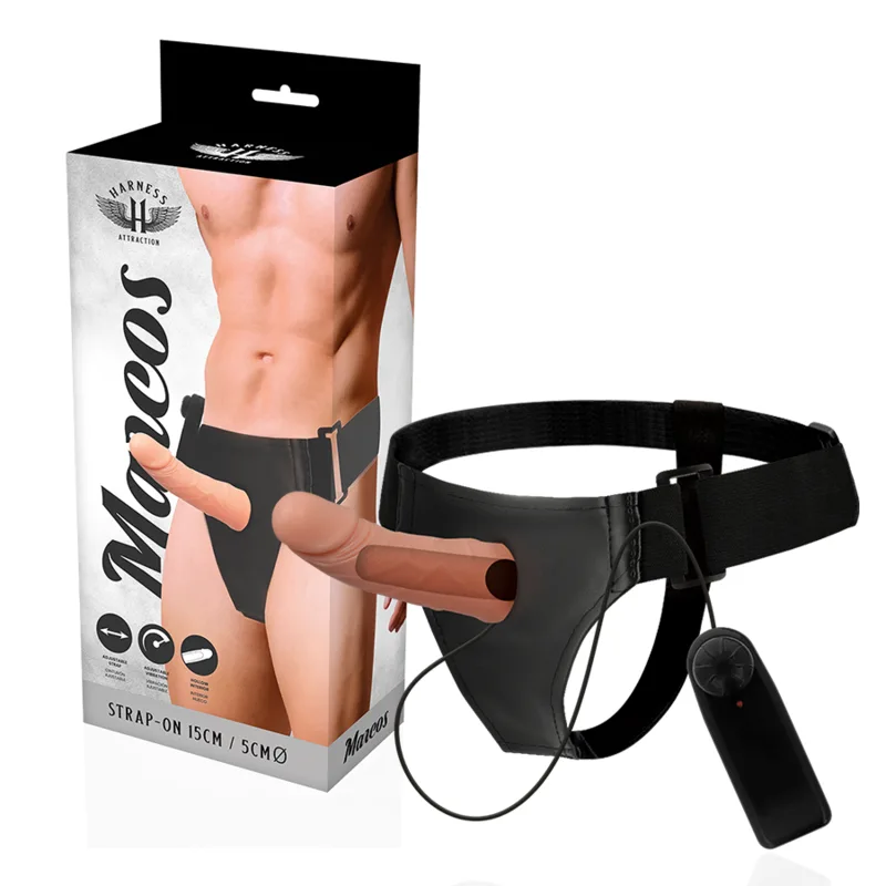 Harness Attraction - Hollow Strap-On Harness with Vibrator 15 CM x 5 CM