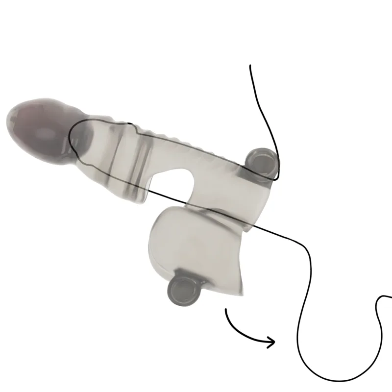 Ohmama - Penis- och testikelhölje med 3 vibrerande motorer