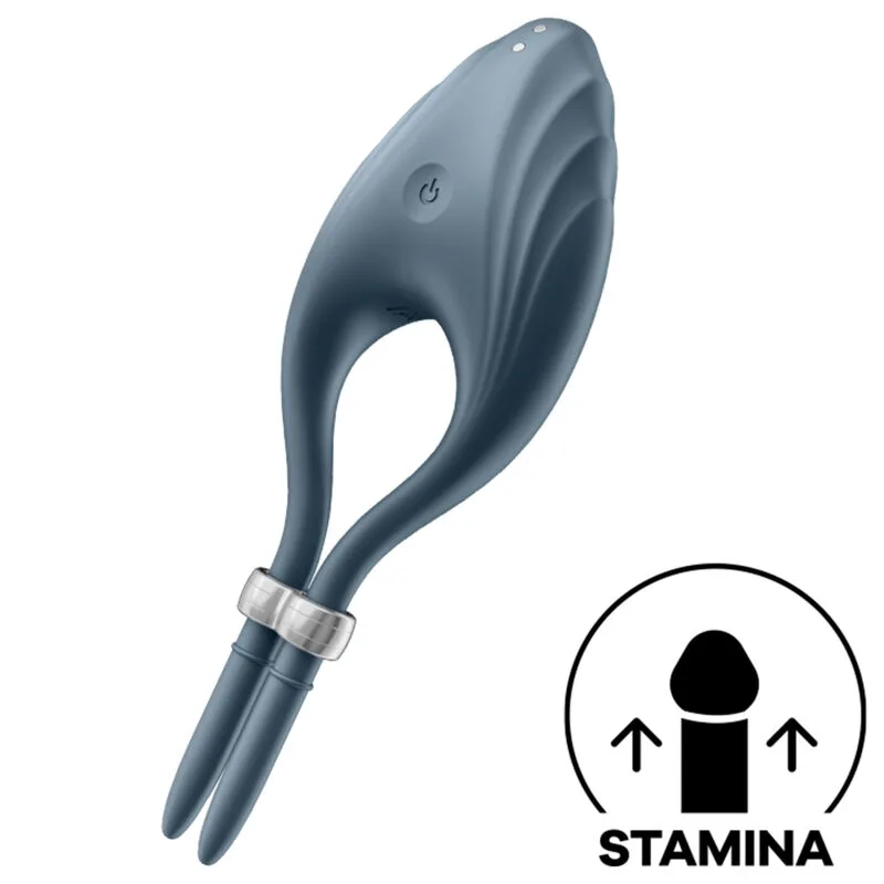 Satisfyer Duelist Vibrerande Penisring – Justerbar Parstimulator i Grå