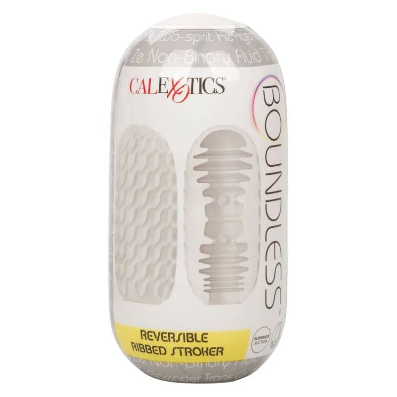 CalExotics - Boundless Reversible Ribbed Stroker with Storage Case