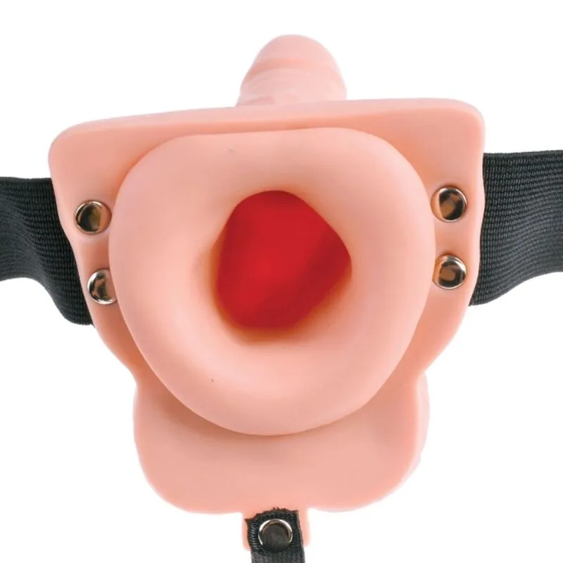 Fetish Fantasy Series Justerbar Sele med Fjärrkontroll – Realistisk Penisförlängning med Uppladdningsbara Vibrerande Testiklar – 15 cm