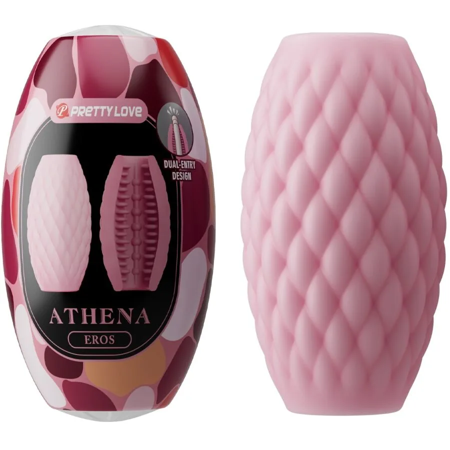 Pretty Love Athena Eros Silicone Male Masturbator – Compact Stroker in Pink