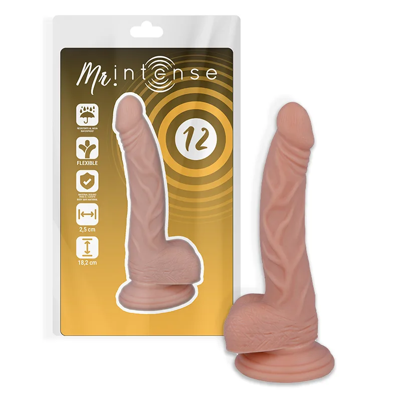 Mr Intense - 12 Realistisk Dildo 18.2 CM x 2.5 CM