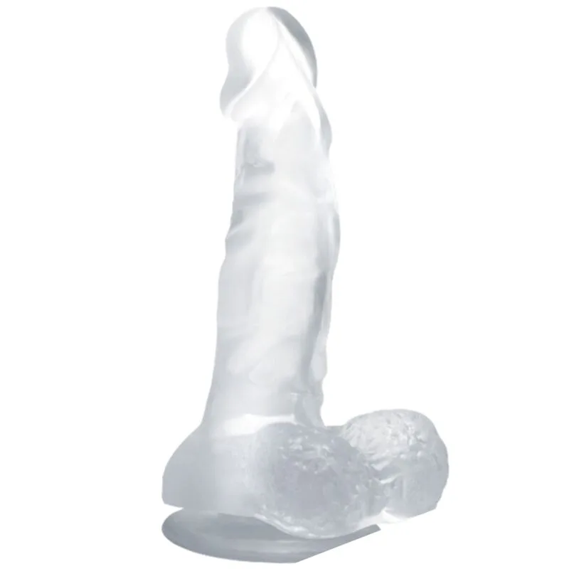 Baile - Realistisk Dildo med Sugkopp och Testiklar 16,7 cm Transparent