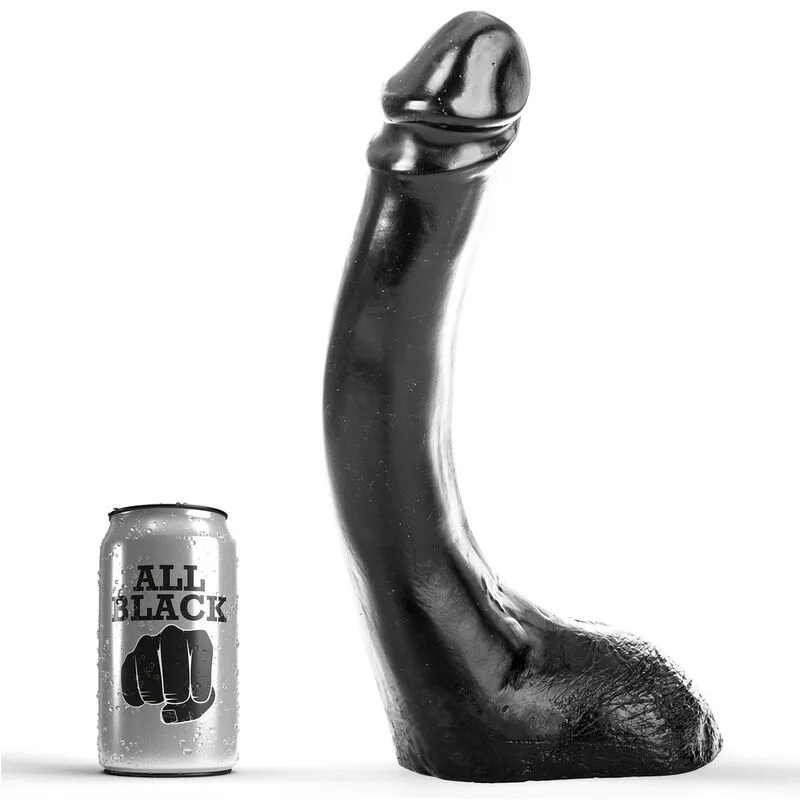 All Black Stor Fisting Dildo – 29 cm Realistisk Axel med Testiklar