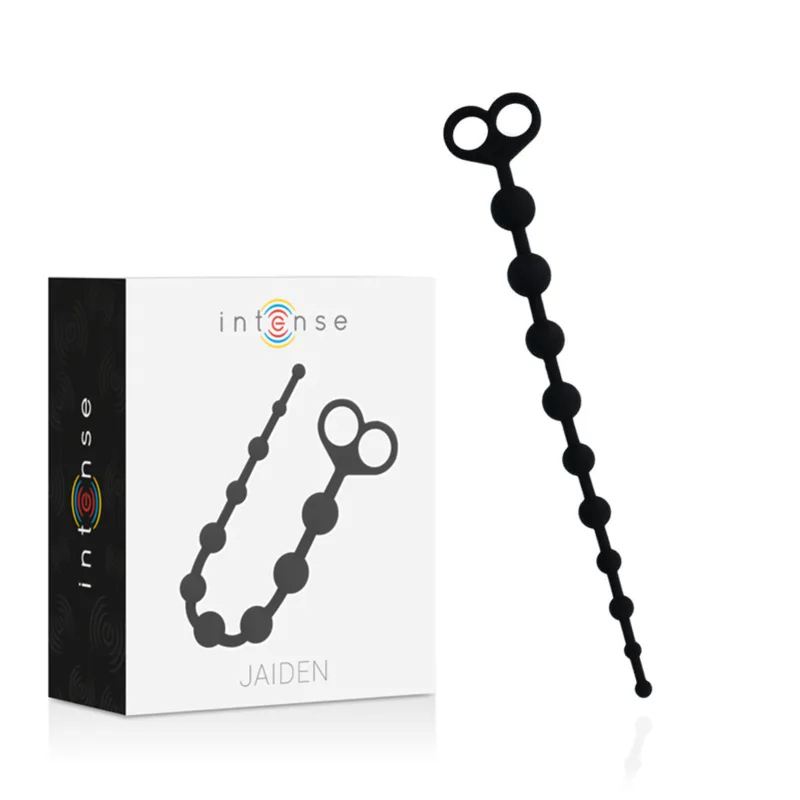 Intense – Jaiden Anal Beads | Body-Safe Silicone | Black