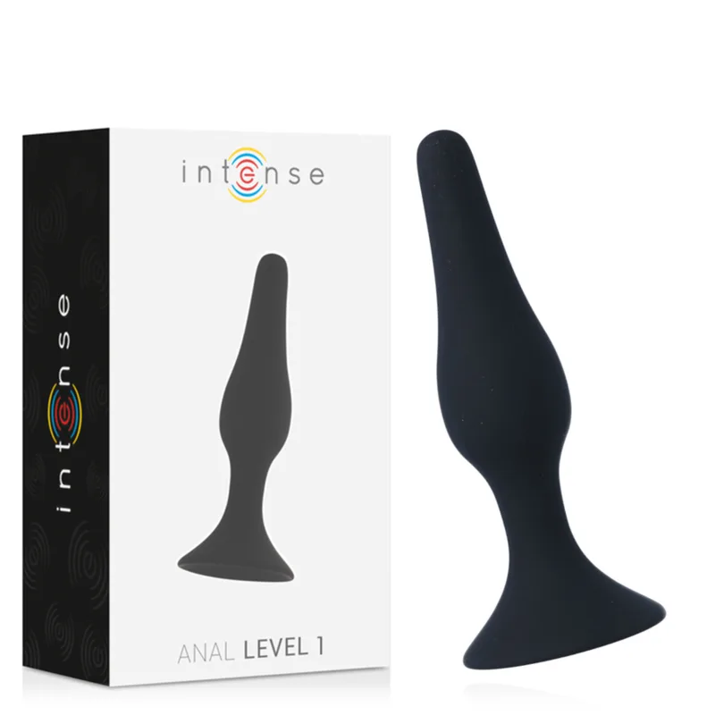 Intense Anal Plug Level 1 – Analplugg i Silikon för Nybörjare 10,5 cm – Svart
