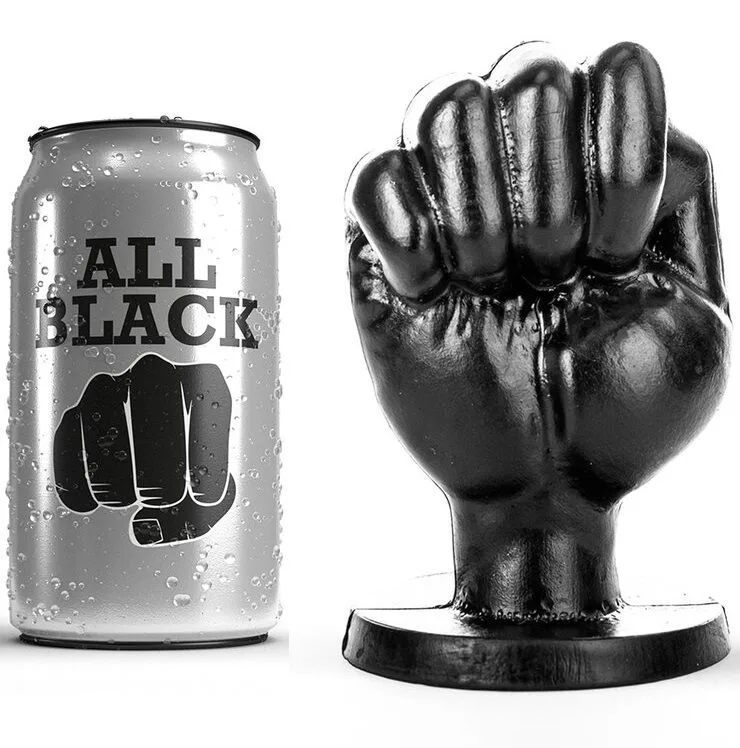 All Black – Knytnevsformad Analplugg 13 cm