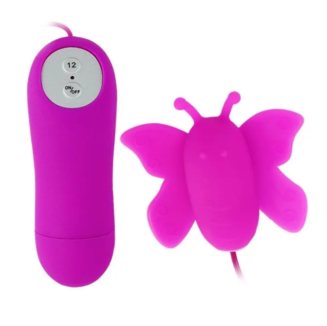 Baile - Fjärilsklitorisstimulator med Fjärrkontroll | 12 Vibrationshastigheter | Lila