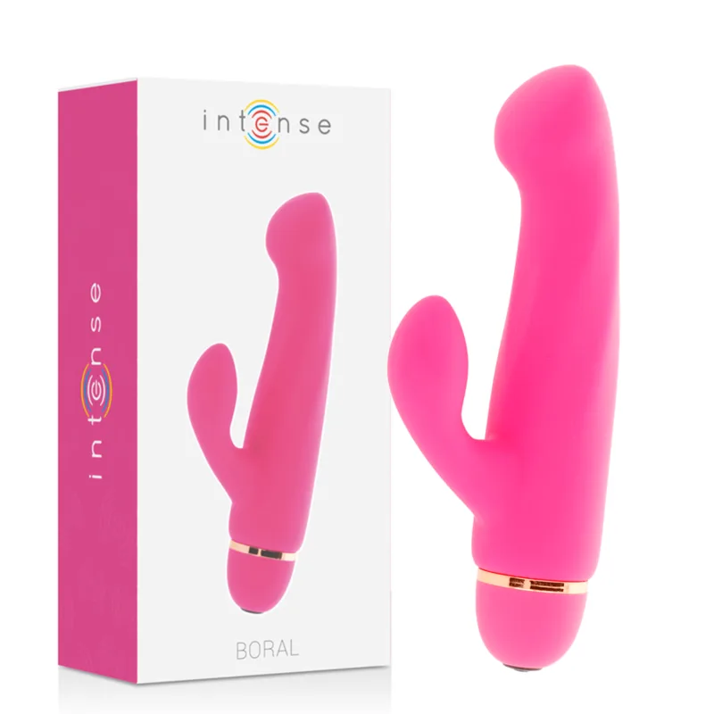 Intense Boral Dubbelstimulerande Silikonvibrator – 20 Hastigheter, Rosa