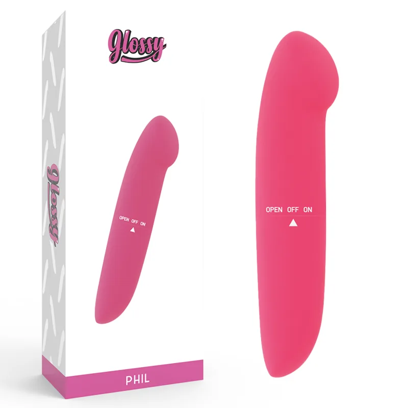 Glossy Phil Compact Vibrator – Pink