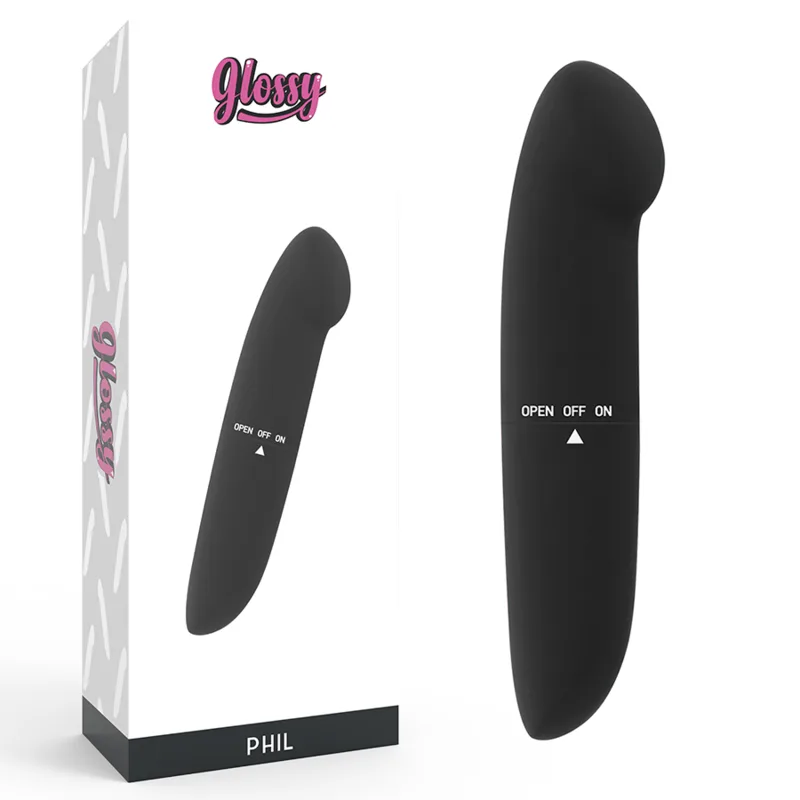Glossy Phil Kompakt Vibrator – Svart