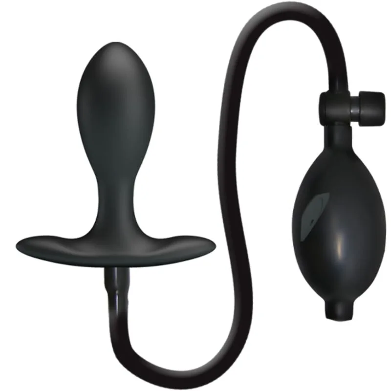 Pretty Love Inflatable Anal Plug – Adjustable Silicone Anal Training Toy in Black