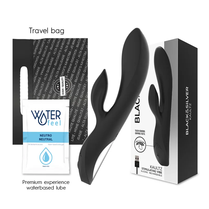 Black & Silver – Kaultz Touch Control Dubbelmotorvibrator