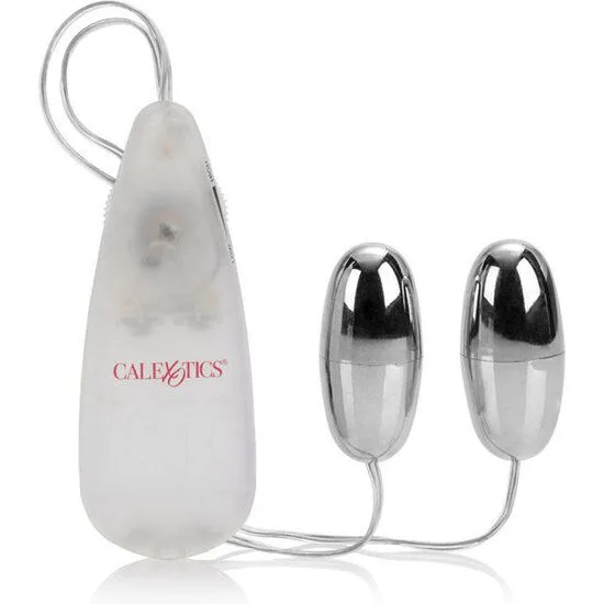 Calexotics Pocket Exotics Vibrating Silver Duo Bullet Vibrators