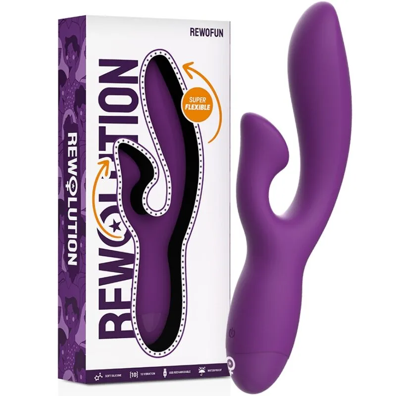 Rewolution Rewofun Flexibel Rabbit-vibrator – Massager med Dubbel Stimulering