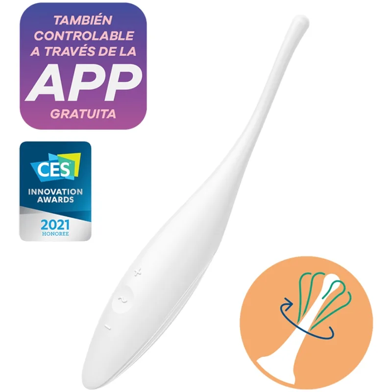 Satisfyer Twirling Joy Clitoral Tip Vibrator - White