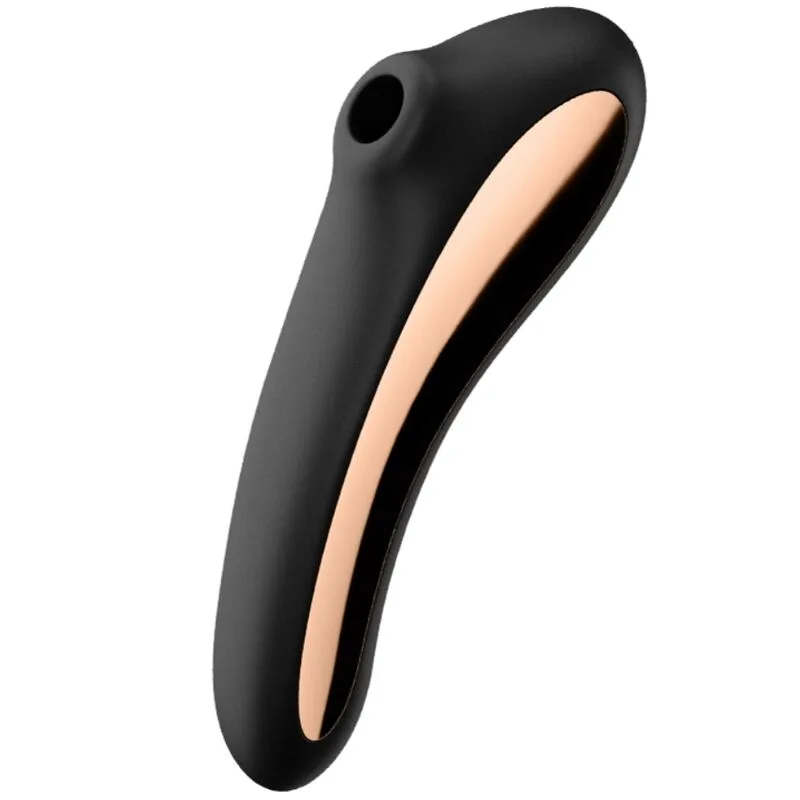 Satisfyer Dual Kiss Air Pulse & Vibrerande Shaft-Stimulator – Svart