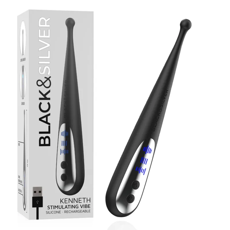 Black & Silver Kenneth Stimulerande Vibrator