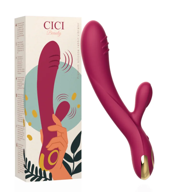 Cici Beauty - Premium Silikon Dubbelstimulerande Rabbit Vibrator