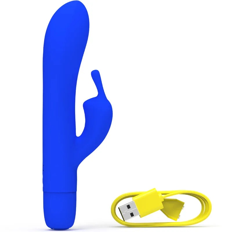B Swish - Bwild Bunny Infinite Classic Rechargeable Dual-Motor Vibrator - Blue Body-Safe Silicone