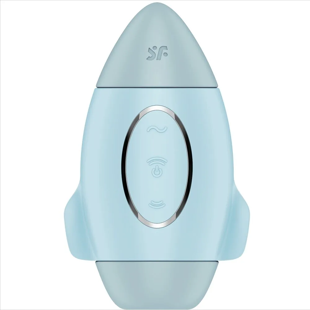 Satisfyer Mission Control Blå Liten Dual Air Pulse & Vibration Klitorisstimulator