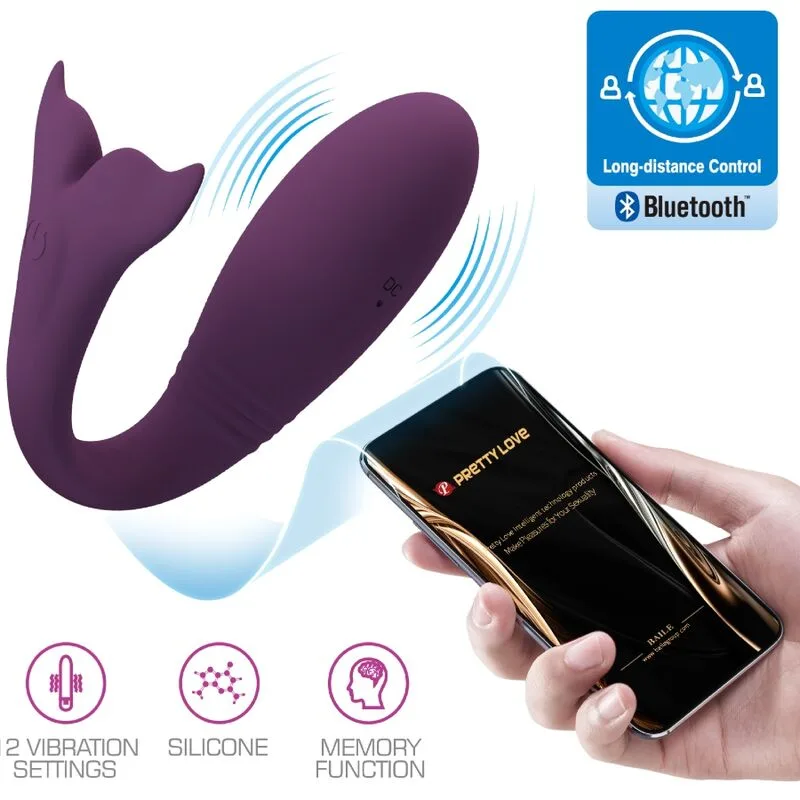 Pretty Love Jayleen App-styrd Parvibrator med Fjärrkontroll – Lila