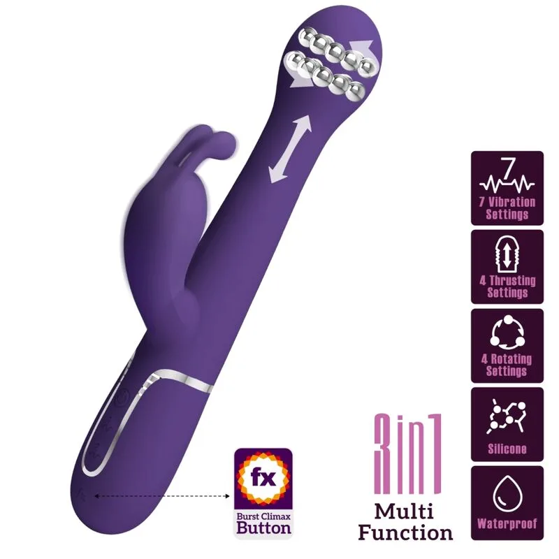 Pretty Love - Dejon Rabbit Vibrator 3-in-1 Multifunktionsstimulatorn - Lila