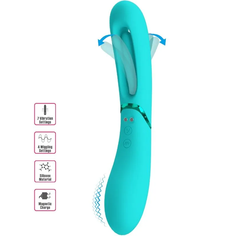 Romance Lexie G-Spot Vibrator med 7 vibrationsmodi & klitorisstimulering – Blå