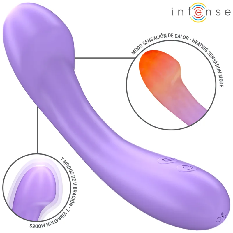 Intense - Becky Värmande Vibrator 19 CM | 7 Vibrationsmoder | Lila